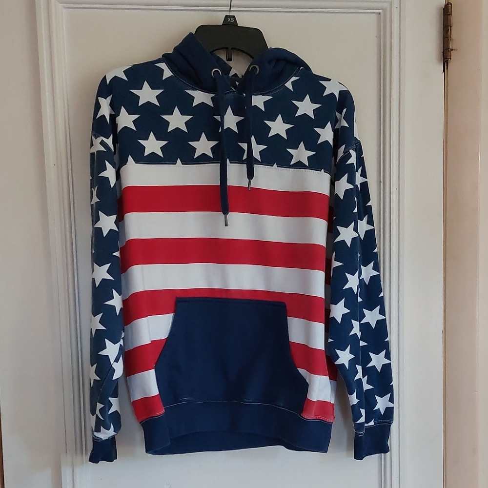 Patriotic Stars and Stripes Hoodie